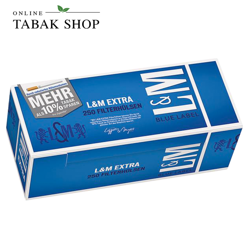 L&M Blau Extra Hülsen 250er Packung