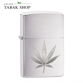 ZIPPO Chrom Gebürstet Graviert Leaf – Sturmfeuerzeug 60003698
