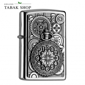 ZIPPO Chrom Poliert Plakette Pocket Watch – Sturmfeuerzeug 2004742