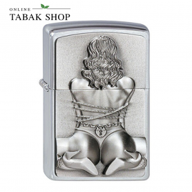 ZIPPO Chrom Gebürstet Plakette Bondage Girl – Sturmfeuerzeug 2002549