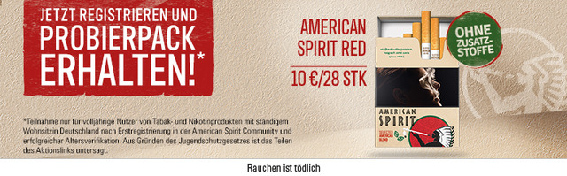 gratis zigaretten american spirit