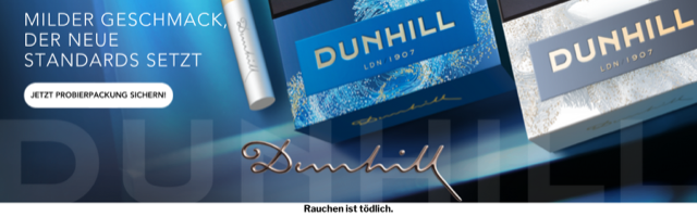 Gratis Zigaretten Dunhill