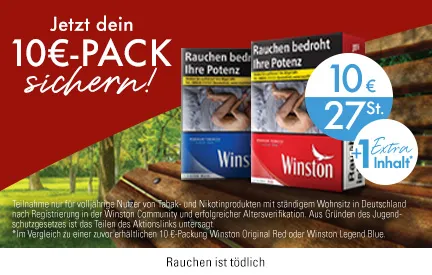 Winston Probierpackung Zigaretten gratis erhalten