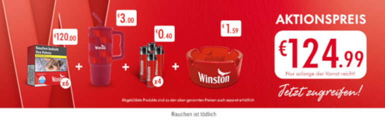 Winston 6XL + XXL Trinkbecher Aktion kaufen