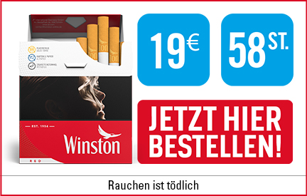 Winston Red Zigaretten 19€ Packung