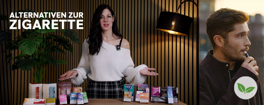 Alternativen aufgereiht: Tabakerhitzer, E-Zigaretten und Pod-Systeme