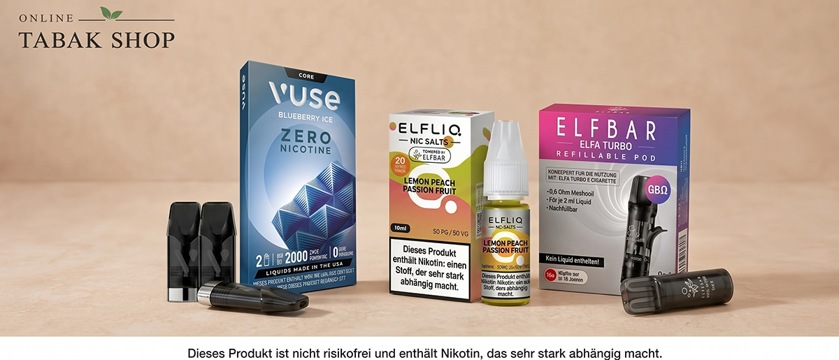 Nachfüllflasche, vorgefüllter Pod und Leerpod nebeneinander