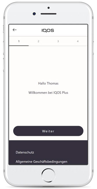 IQOS Registrierung - Begrüßung